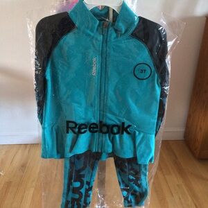 Reebok Girls Zip Sweatshirt/Leggings